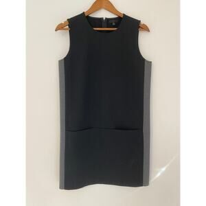 ATM Anthony Thomas Melilla Black Charcoal Gray Shift Dress Modern S Sleeveless